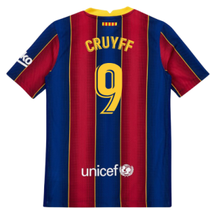 2020-2021 Barcelona Vapor Match Home Shirt (Kids) (CRUYFF 9)