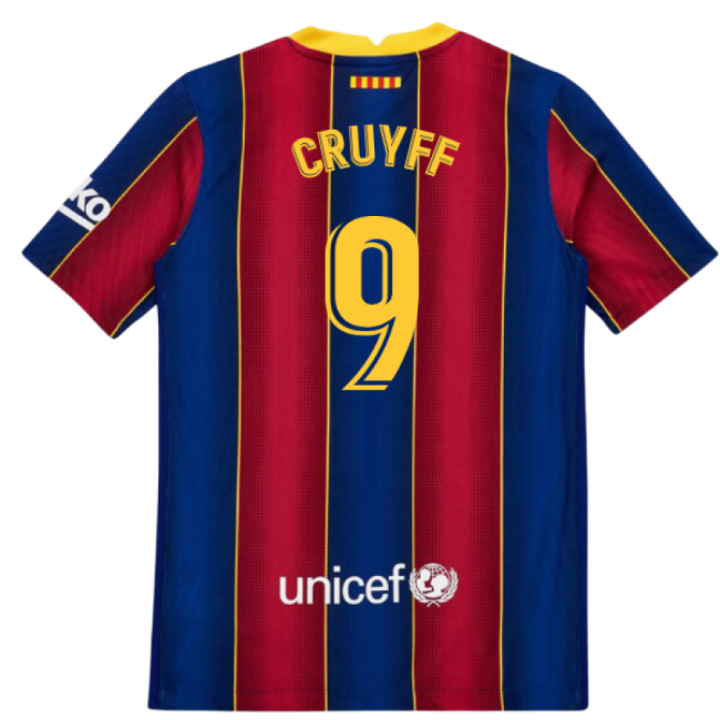 2020-2021 Barcelona Vapor Match Home Shirt (Kids) (CRUYFF 9)