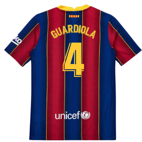 2020-2021 Barcelona Vapor Match Home Shirt (Kids) (GUARDIOLA 4)