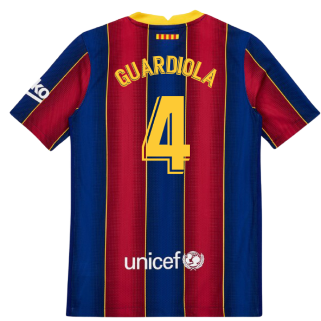2020-2021 Barcelona Vapor Match Home Shirt (Kids) (GUARDIOLA 4)