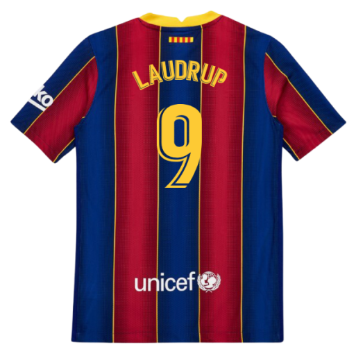 2020-2021 Barcelona Vapor Match Home Shirt (Kids) (LAUDRUP 9)
