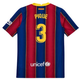 2020-2021 Barcelona Vapor Match Home Shirt (Kids) (PIQUE 3)