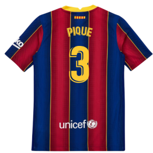 2020-2021 Barcelona Vapor Match Home Shirt (Kids) (PIQUE 3)