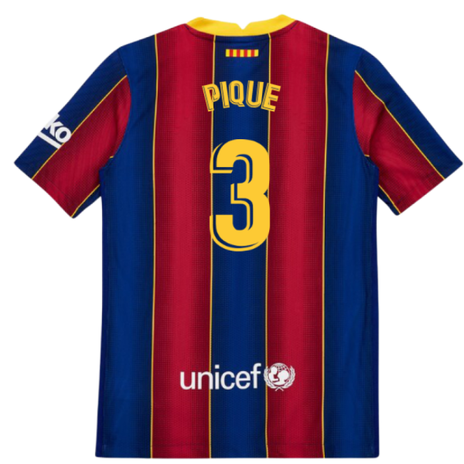 2020-2021 Barcelona Vapor Match Home Shirt (Kids) (PIQUE 3)