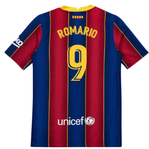 2020-2021 Barcelona Vapor Match Home Shirt (Kids) (ROMARIO 9)