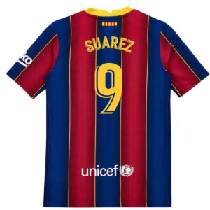 2020-2021 Barcelona Vapor Match Home Shirt (Kids) (SUAREZ 9)