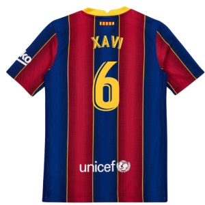 2020-2021 Barcelona Vapor Match Home Shirt (Kids) (XAVI 6)