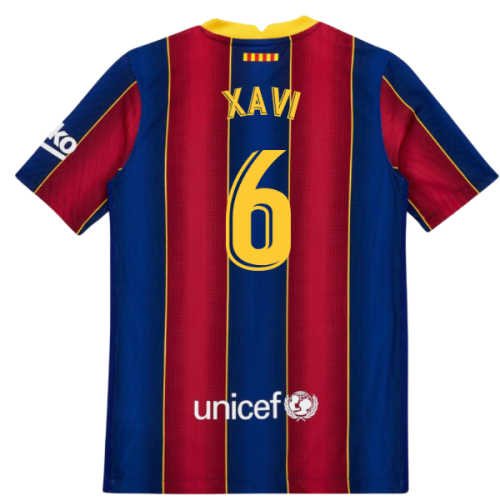 2020-2021 Barcelona Vapor Match Home Shirt (Kids) (XAVI 6)