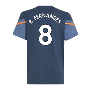 2022-2023 Man Utd Training Tee (Crew Navy) - Kids (B FERNANDES 8)