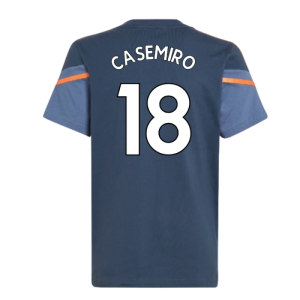2022-2023 Man Utd Training Tee (Crew Navy) - Kids (CASEMIRO 18)