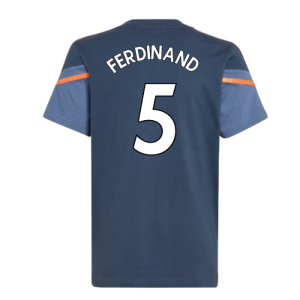 2022-2023 Man Utd Training Tee (Crew Navy) - Kids (FERDINAND 5)