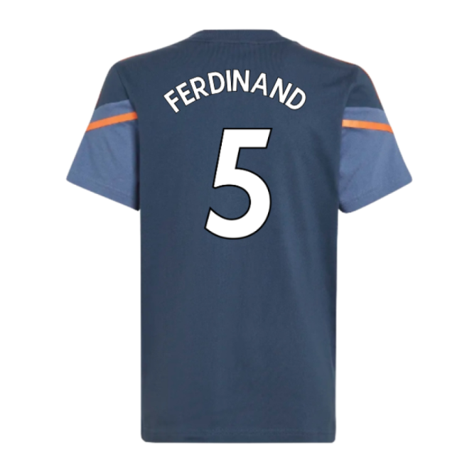2022-2023 Man Utd Training Tee (Crew Navy) - Kids (FERDINAND 5)