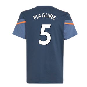 2022-2023 Man Utd Training Tee (Crew Navy) - Kids (MAGUIRE 5)