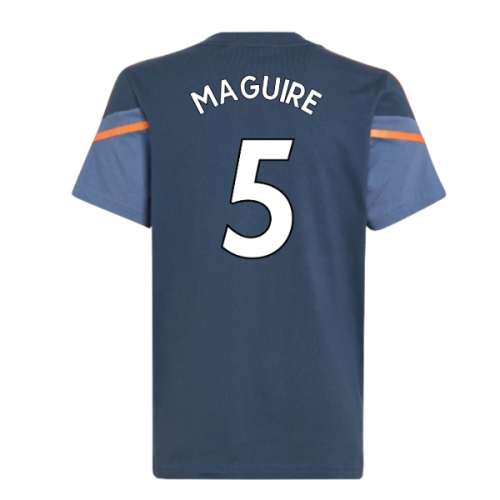 2022-2023 Man Utd Training Tee (Crew Navy) - Kids (MAGUIRE 5)