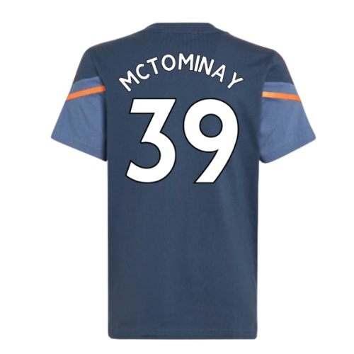 2022-2023 Man Utd Training Tee (Crew Navy) - Kids (McTOMINAY 39)