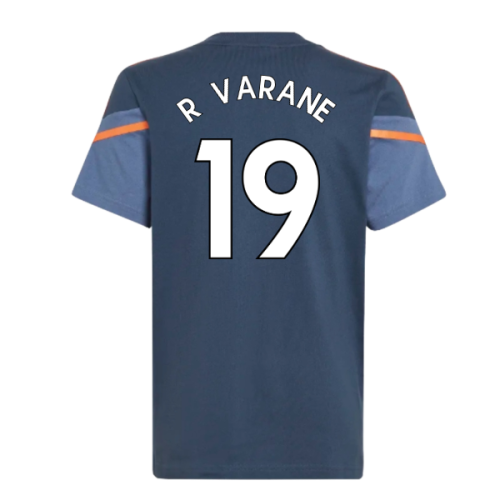 2022-2023 Man Utd Training Tee (Crew Navy) - Kids (R VARANE 19)