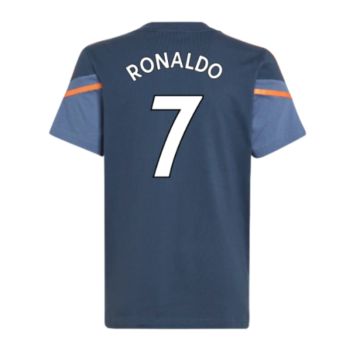 2022-2023 Man Utd Training Tee (Crew Navy) - Kids (RONALDO 7)