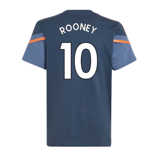 2022-2023 Man Utd Training Tee (Crew Navy) - Kids (ROONEY 10)