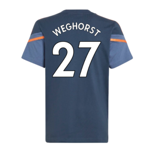 2022-2023 Man Utd Training Tee (Crew Navy) - Kids (Weghorst 27)