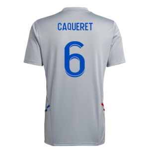 2022-2023 Olympique Lyon Training Jersey (Halo Silver) (Caqueret 6)