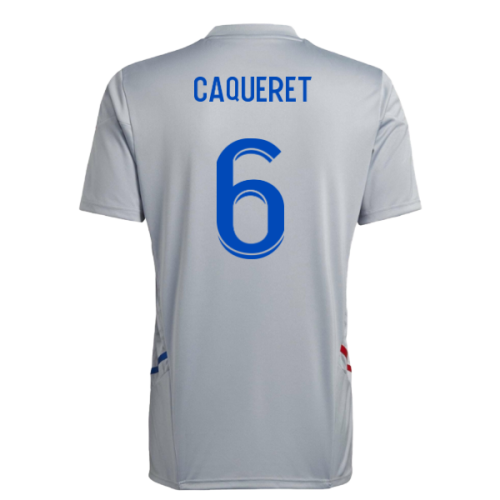 2022-2023 Olympique Lyon Training Jersey (Halo Silver) (Caqueret 6)