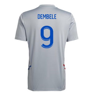 2022-2023 Olympique Lyon Training Jersey (Halo Silver) (Dembele 9)