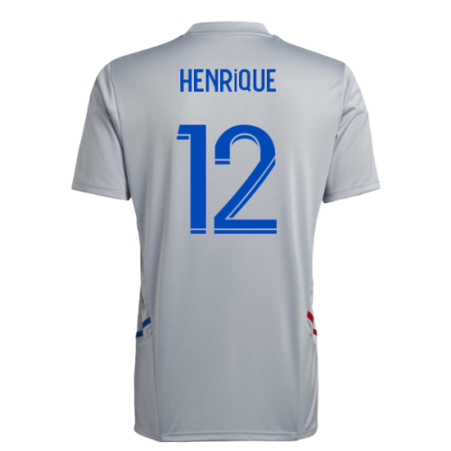 2022-2023 Olympique Lyon Training Jersey (Halo Silver) (Henrique 12)