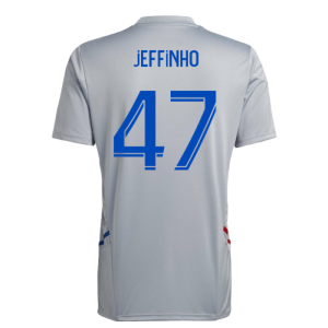 2022-2023 Olympique Lyon Training Jersey (Halo Silver) (Jeffinho 47)