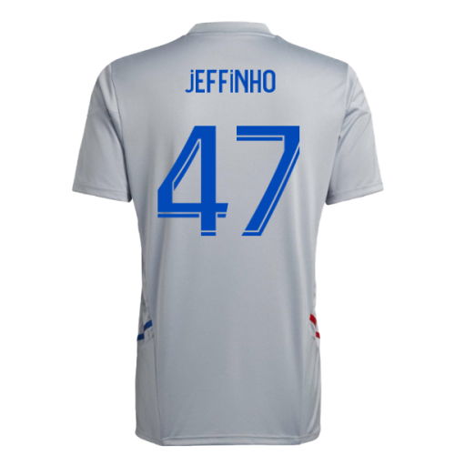 2022-2023 Olympique Lyon Training Jersey (Halo Silver) (Jeffinho 47)
