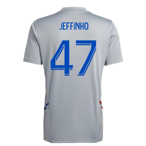 2022-2023 Olympique Lyon Training Jersey (Halo Silver) (Jeffinho 47)