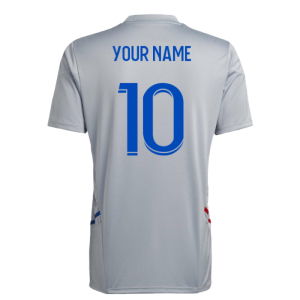 2022-2023 Olympique Lyon Training Jersey (Halo Silver) (Your Name)