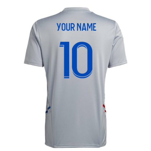 2022-2023 Olympique Lyon Training Jersey (Halo Silver) (Your Name)