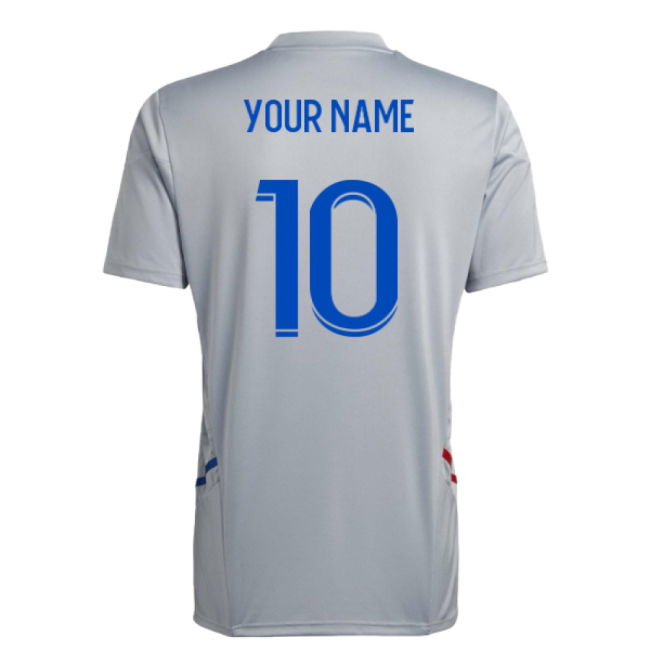 2022-2023 Olympique Lyon Training Jersey (Halo Silver) (Your Name)