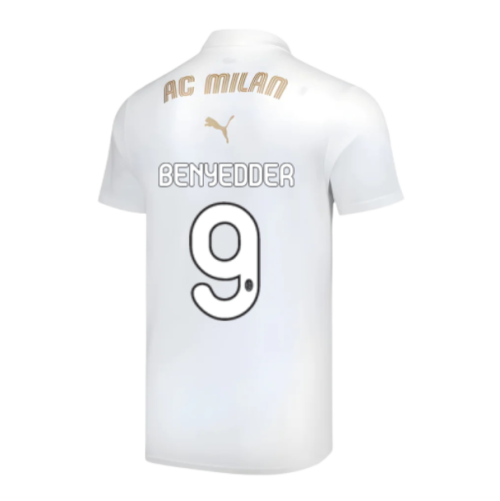 2024-2025 AC Milan Casuals Polo Shirt (White) (BEN YEDDER 9)