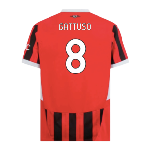 2024-2025 AC Milan Home Shirt (Gattuso 8)