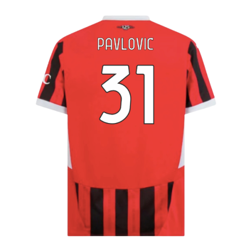 2024-2025 AC Milan Home Shirt (Pavlovic 31)