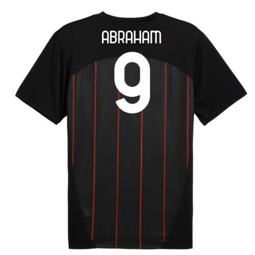 2024-2025 AC Milan Prematch SS Jersey (Black) (Abraham 9)