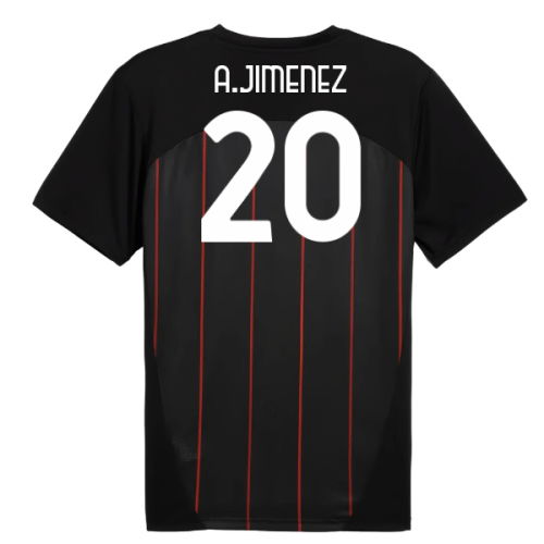 2024-2025 AC Milan Prematch SS Jersey (Black) (A.Jimenez 20)