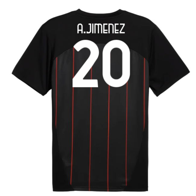 2024-2025 AC Milan Prematch SS Jersey (Black) (A.Jimenez 20)