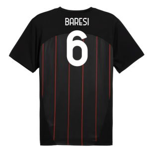 2024-2025 AC Milan Prematch SS Jersey (Black) (Baresi 6)