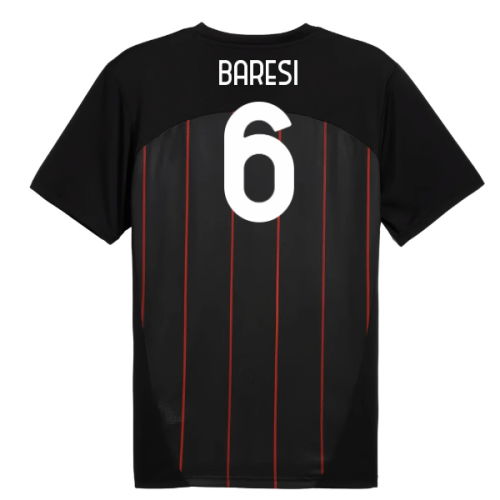 2024-2025 AC Milan Prematch SS Jersey (Black) (Baresi 6)