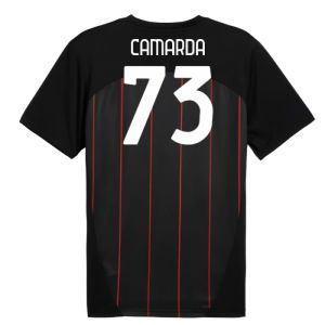 2024-2025 AC Milan Prematch SS Jersey (Black) (Camarda 73)