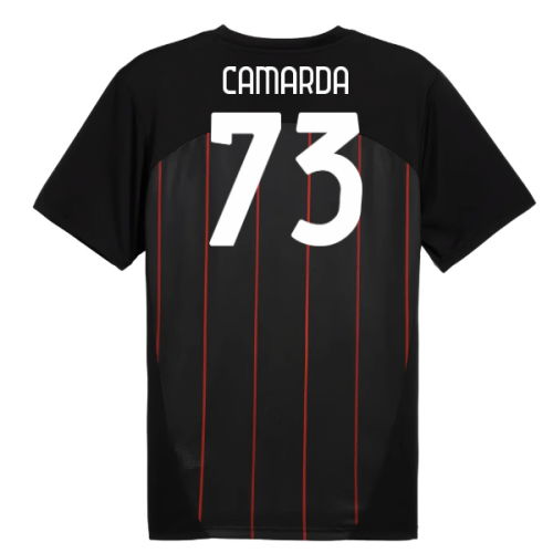 2024-2025 AC Milan Prematch SS Jersey (Black) (Camarda 73)