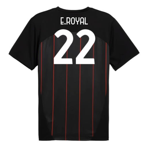 2024-2025 AC Milan Prematch SS Jersey (Black) (E.Royal 22)