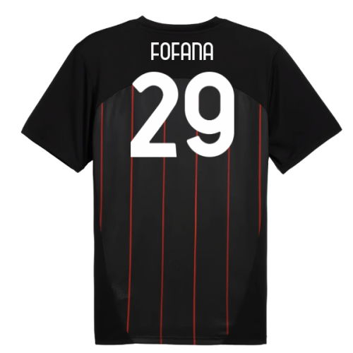 2024-2025 AC Milan Prematch SS Jersey (Black) (Fofana 29)