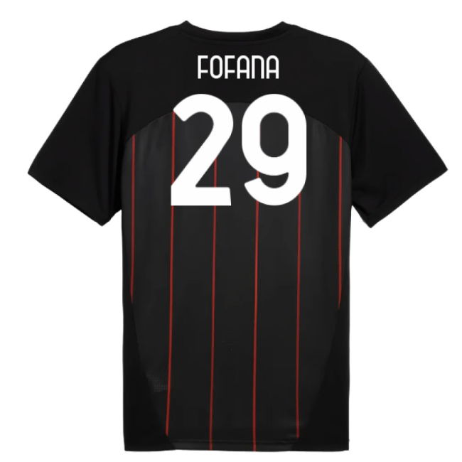 2024-2025 AC Milan Prematch SS Jersey (Black) (Fofana 29)