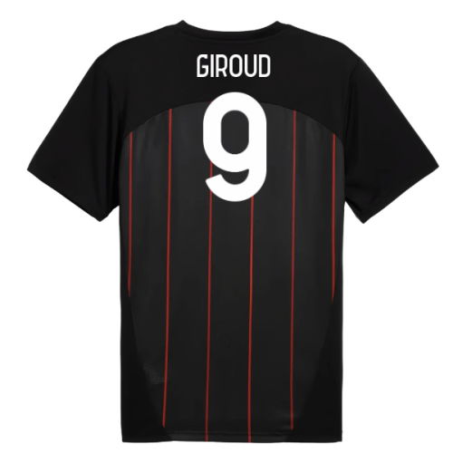 2024-2025 AC Milan Prematch SS Jersey (Black) (Giroud 9)