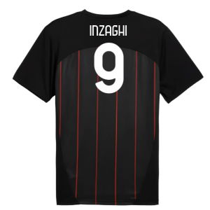 2024-2025 AC Milan Prematch SS Jersey (Black) (Inzaghi 9)