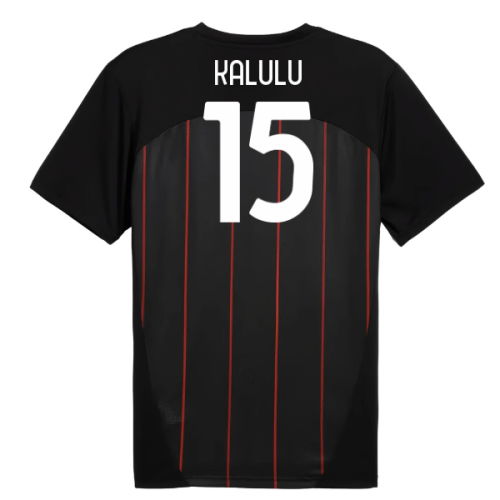 2024-2025 AC Milan Prematch SS Jersey (Black) (Kalulu 15)