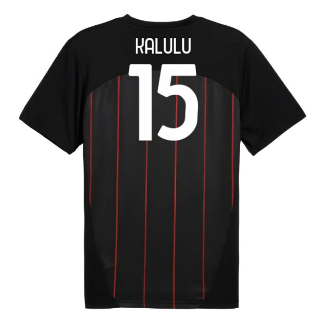 2024-2025 AC Milan Prematch SS Jersey (Black) (Kalulu 15)